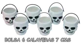 REF 16898 / 1.75 € / 6 CALAVAERAS DE 7 CM