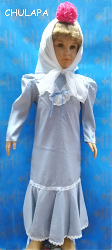 Ref CHULAPAZ / 14.95 € / Tallas XS Y S / Cierre de cremallera, incluye vestido y pañuelo